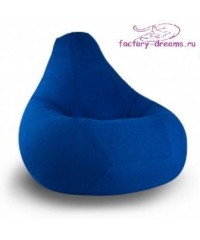 Кресло мешок голубой велюр