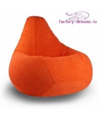 Кресло мешок оранжевый велюр